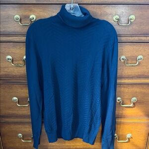 Zara Men's Deep Blue Turtleneck Sweater